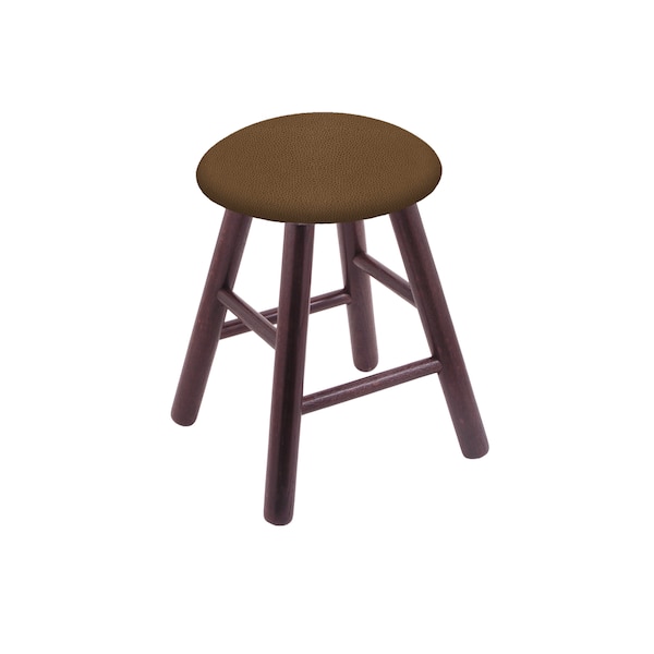 Oak Vanity Stool, Medium Finish, Canter Grey Seat
